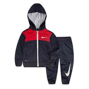 Nike 2-Piece Therma Hoodie & Pant Set in Red/Navy